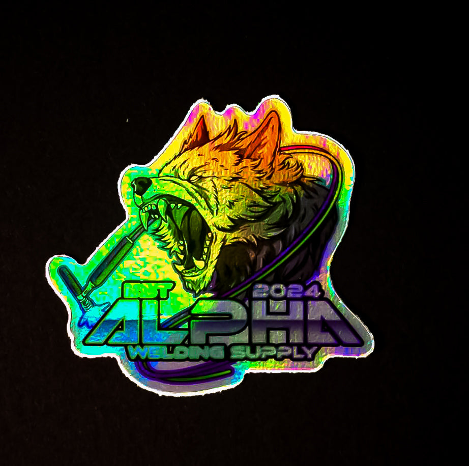 Alpha Wolf Holographic Sticker