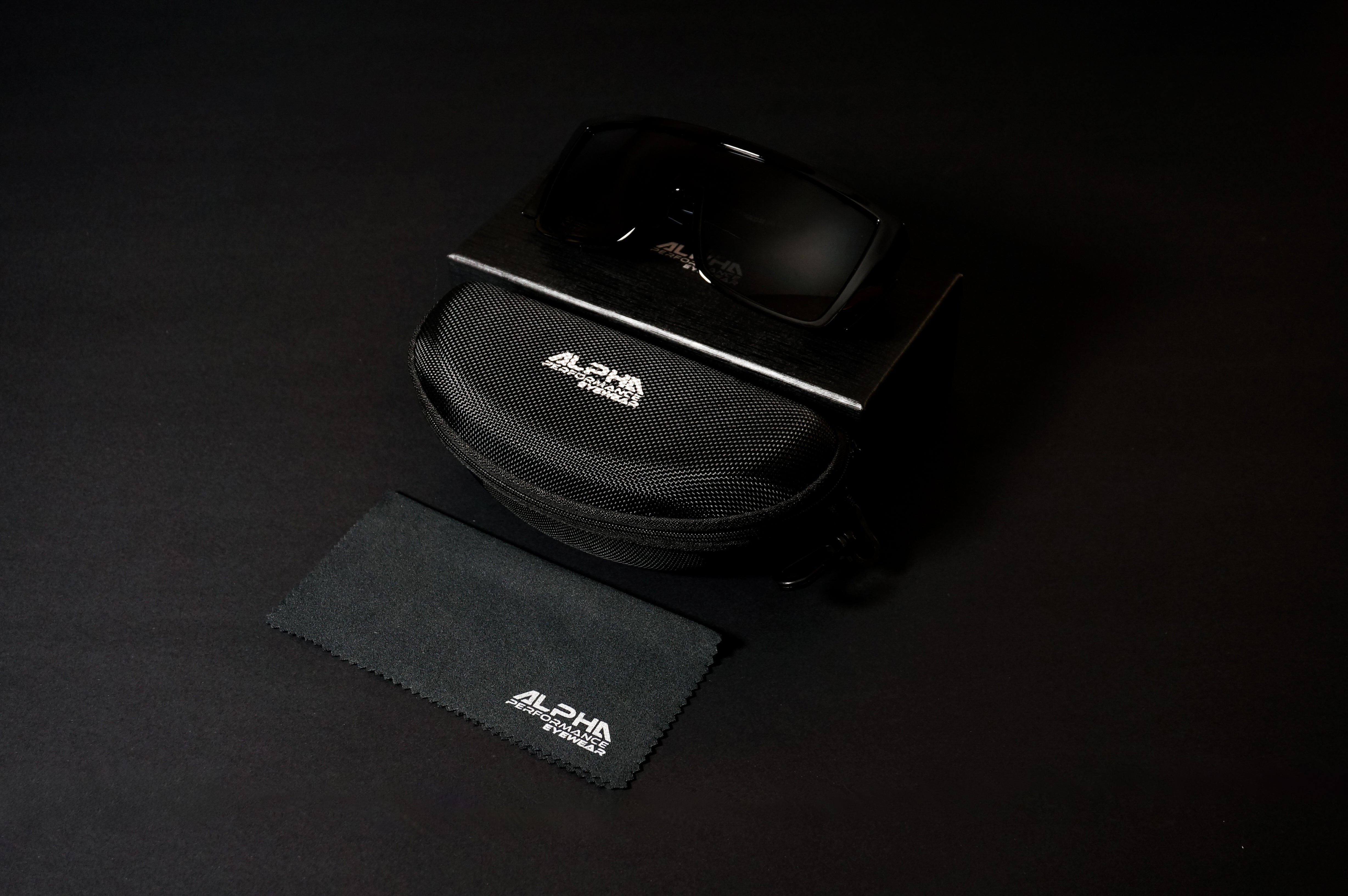 Black Mirror Safety Sunglasses w/ Hard Shell Case