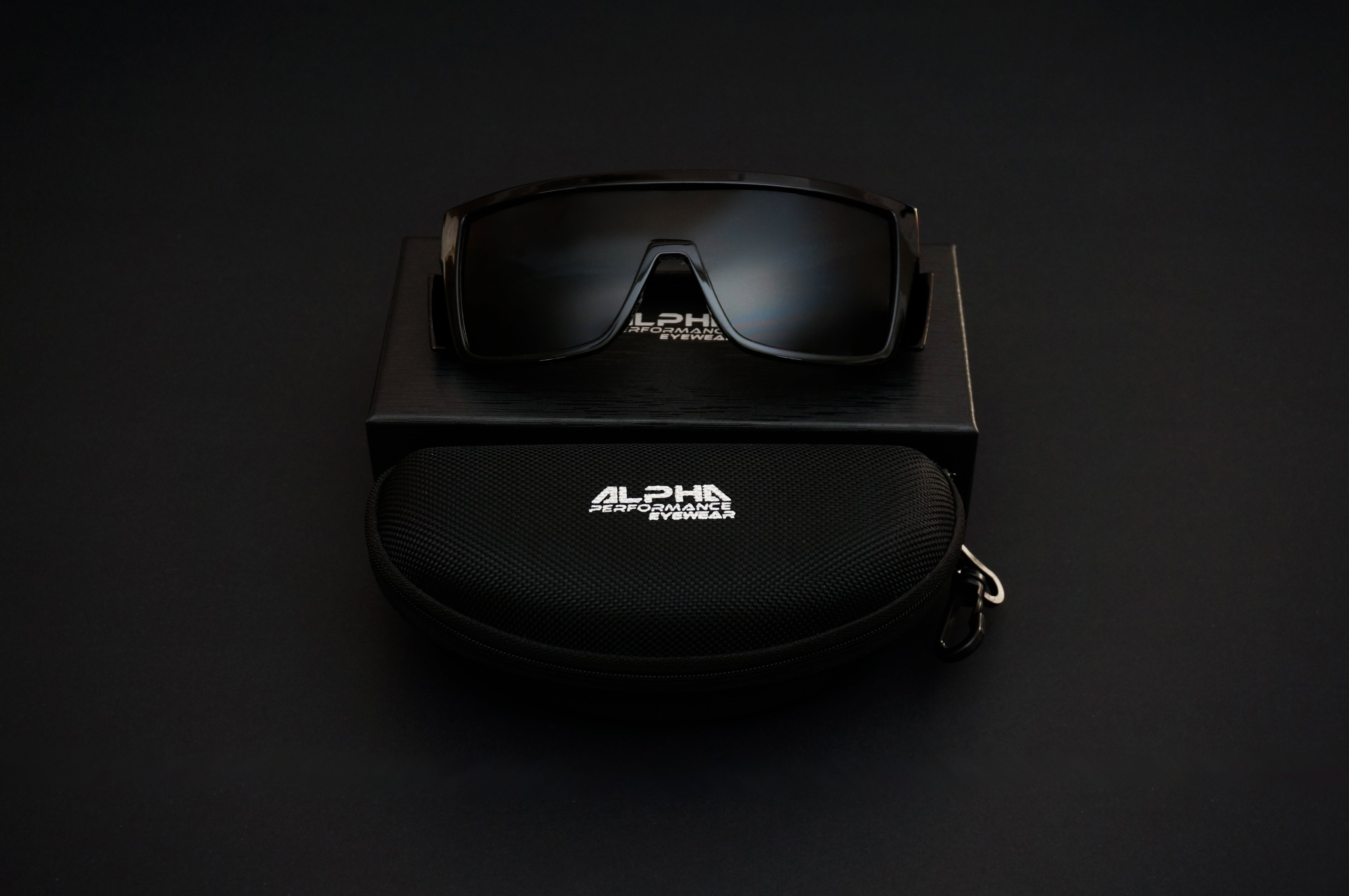 Black Mirror Safety Sunglasses w/ Hard Shell Case